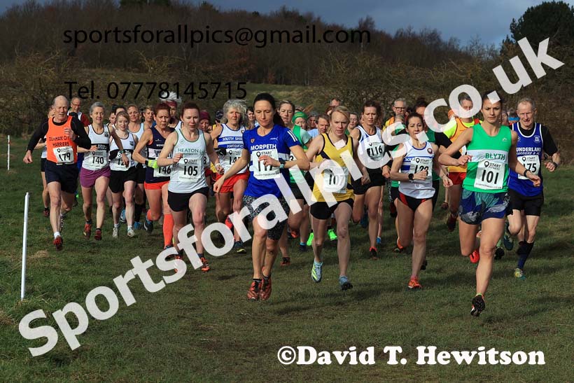 Womens 35 and Over and Mens 65 and Over, 2024 NEMAA Cross Country Champs., Wallsend. Photo: David T. Hewitson/Sports for All Pics